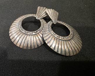 Thai Sterling Silver Door Knocker Earrings
