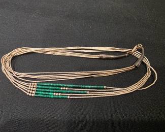 Malachite Sterling Silver Necklace