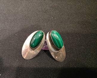 Malachite Sterling Silver Earrings