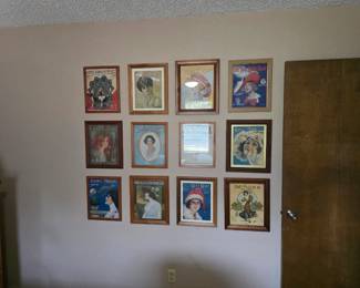 Framed 1910-1925 Sheet Music Sleeves