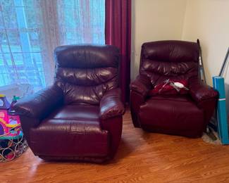 Burgundy recliners