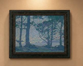 Pointilist Oil Painting signed ZANE