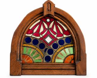 Antique Stained Glass Dome Window bid #9