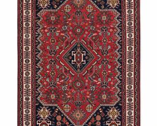 Hand-Knotted Persian Abadeh Wool Rug bid #22