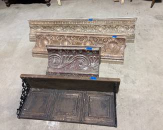 ORNATE WALL SHELVES.