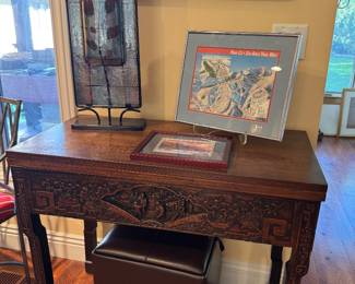 swivel-top/fold-over serving table