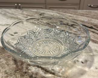 Vintage Pressed Glass Serving Bowl