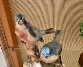 Pair of Bluebird Porcelain Figurines