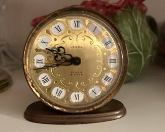Vintage Lexon 8-Day Wind-Up Alarm Clock