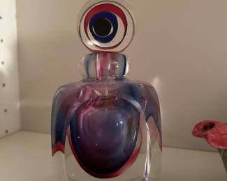 studio art glass perfume bottle/decanter