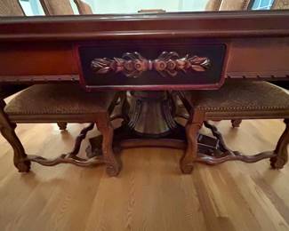 carved apron with applied decorative molding