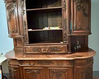 Magnificent French Provincial Breakfront China Cabinet