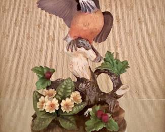 Hand-Painted Porcelain Bird Figurine
