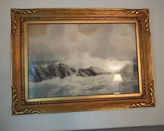 Framed Coastal Seascape Print