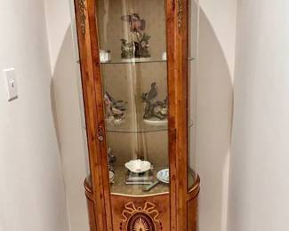 Elegant French Provincial Curio Cabinet