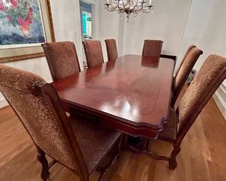Elegant 9-Piece Traditional Cherry Dining Room Suite