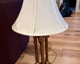Traditional Brass Column Table Lamp