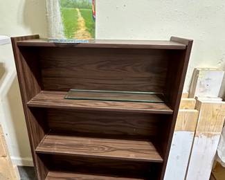 Small Walnut-Finish Bookcase / Display Shelf