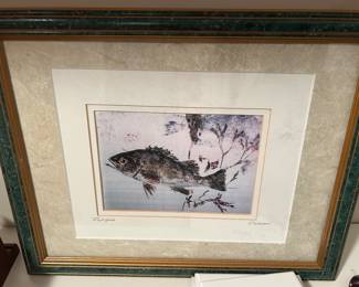 Framed Signed Wildlife Print – “Rockfish”