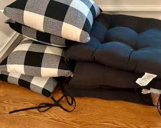 Outdoor Chair Cushions & Buffalo Check Pillows