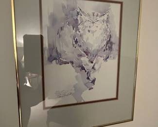 Framed Snowy Owl Wildlife Print