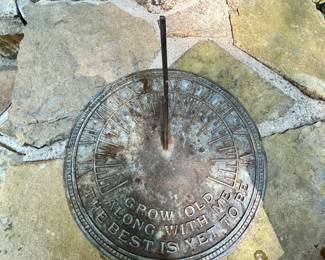 Vintage Cast Iron Garden Sundial