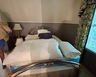Metal Bed Frame with Bedding