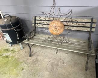 Park bench, smoker 