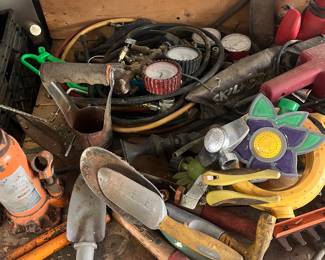 A/C guages, garden tools