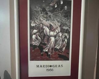 Vintage Mardi Gras poster