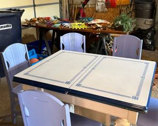 enamel top table and chairs