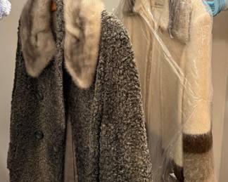 Vintage lambswool coat and 1980s Danish sweater coat