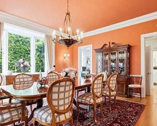 Regency style dining table with several leaves