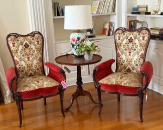 Extra extraordinary pair of Grossfeld House armchairs