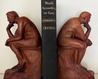 Leather Clad Male Nude Bookends