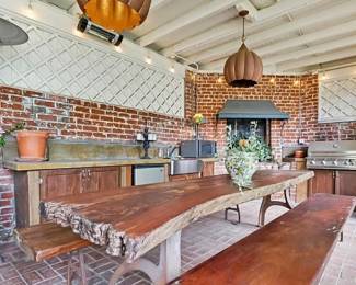 Outrageous, wood slab table