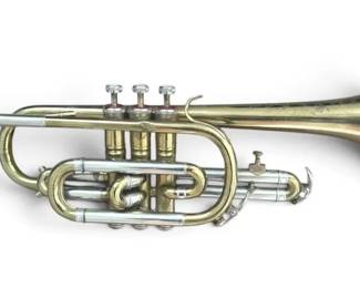 Vintage Brass Franklin Cornet