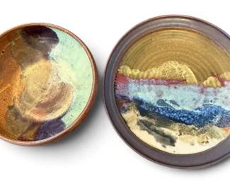 Signed Pottery Bowl Platter