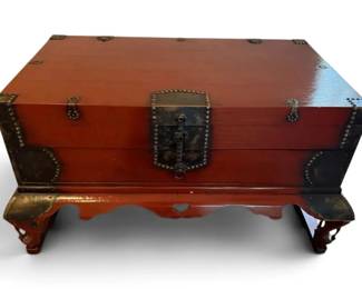 Red Laquer Storage Chest