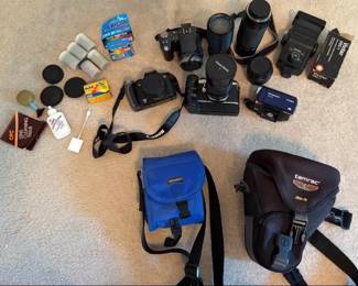 Mixed Camera, Lenses, Camcorder, Film Lot