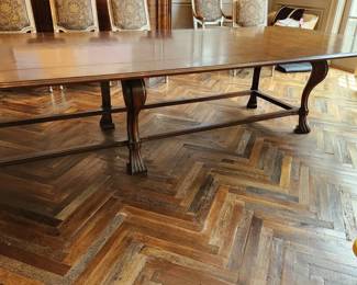 Dining table, imported from France: $19,500.  (Paid $32,000)