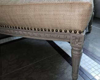 studded armchair