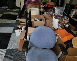 the beginning of the garage sorting