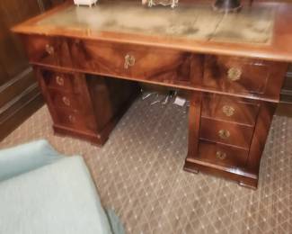 antique leather top desk