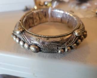 Silver Berber Bracelet collected in the late 1960's in North Africa