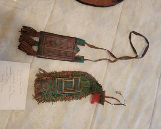 Old Tuareg Leather Wallet Fringe Purse Niger Saharan Nomads. collected in the late 1960’s on trip through West Africa.