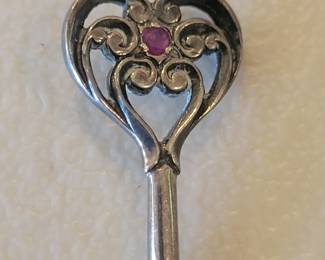 Sterling key pendant