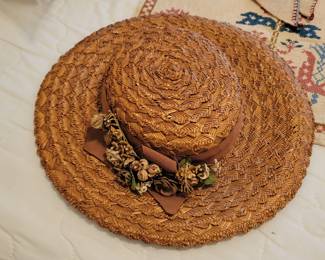Roxford Straw Hat, Early 20th Cent. H.M. Voorhees & Bro., an upscale department store located in Trenton, New Jersey