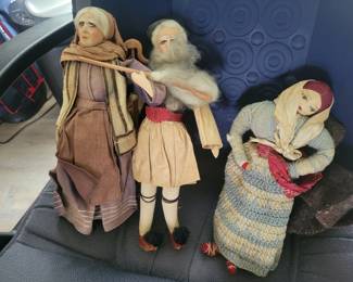 Antique Greek Folk Art Dolls