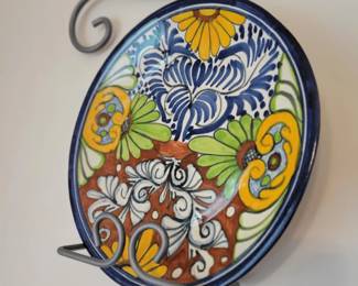 Talavera Tin Glazed Earthenware Plate, Mexico